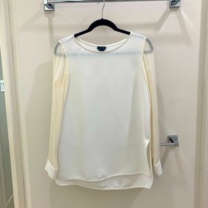 Theory White Silk Tunic Top
